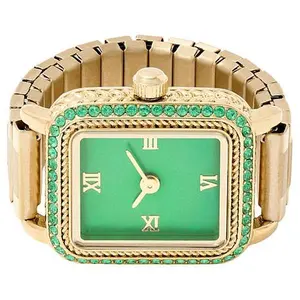 Radiance by Absolute™ Goldtone Rectangle Dial Ring Watch