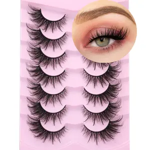 Fox Eye Lashes Wispy Faux Mink Lashes Fluffy Fairy Cat Eye Lashes That Look Like Extensions Spiky Fake Eyelashes Natural Look