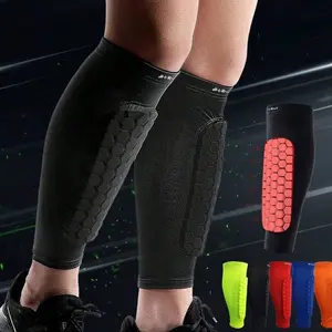 Soccer Shin Guards Shin Pads, Calf Compression Sleeve With Honeycomb Pads, Support For Shin Splint Baseball Boxing Kickboxing MTB, Lightweight (1PAIR), Breathable Anti-Slip Sweat-Absorbent High Elastic Quick-Dry Sports Protective Gear Outdo