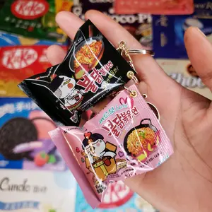 Buldak Spicy Ramen Noodles Charm Keychain - Perfect for Your Keys