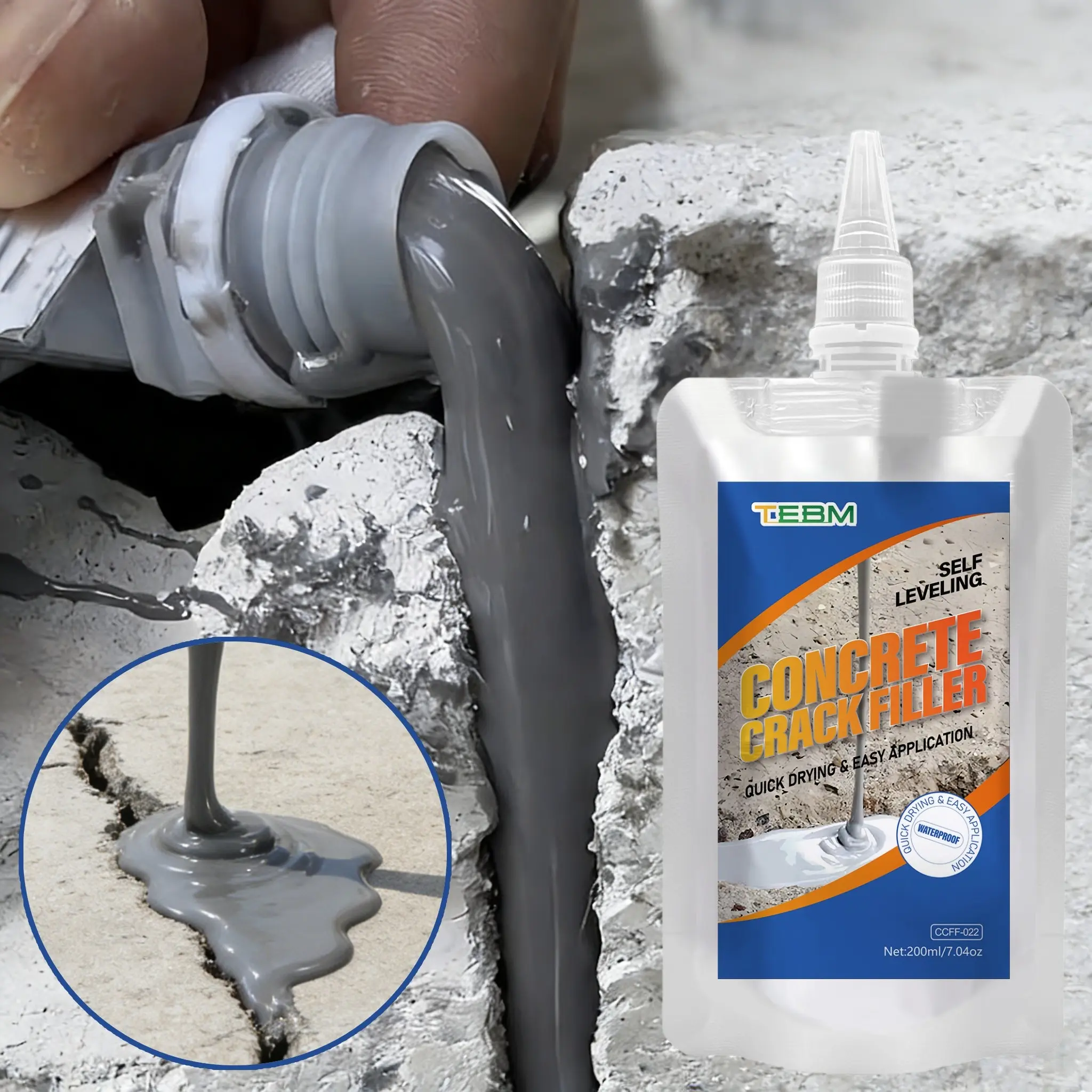 Cement Repair Paste, Concrete Grout, Crack Filler, Waterproof Agent, Wall Fill, Roof Leak Proof, Ground Fill, Garden Pothole Repair, Waterproof Bond, Concrete Sealer Outdoor Waterproof, Concrete Sealant, Dap Concrete Crack Filler, Leakproof Waterproof