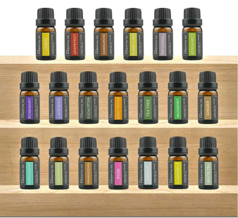 【Mother's Day Gift】Home Fragrance Essential Oil Set - 10ml Bottles Aroma Scented Freshener for Car Aromatherapy, Home Use, 8 Scents (Rose, Lemon, Grapefruit, Ginger, Peppermint, Sweet Orange, Chamomile) - Beautiful Practical Mom-Focused Treat