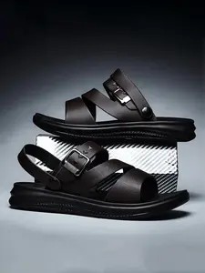 Men's Breathable Water Strapy Sandals, Non-Slip Two-Way Wear Summer Shoes for Beach, Outdoor and Daily Use