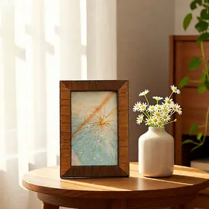 Natural Tree Bark Wooden Memorial Photo Frame, Exclusive Real Wood Stand, Birthday Anniversary Couple Family Gift, Keepsake Memory Frame