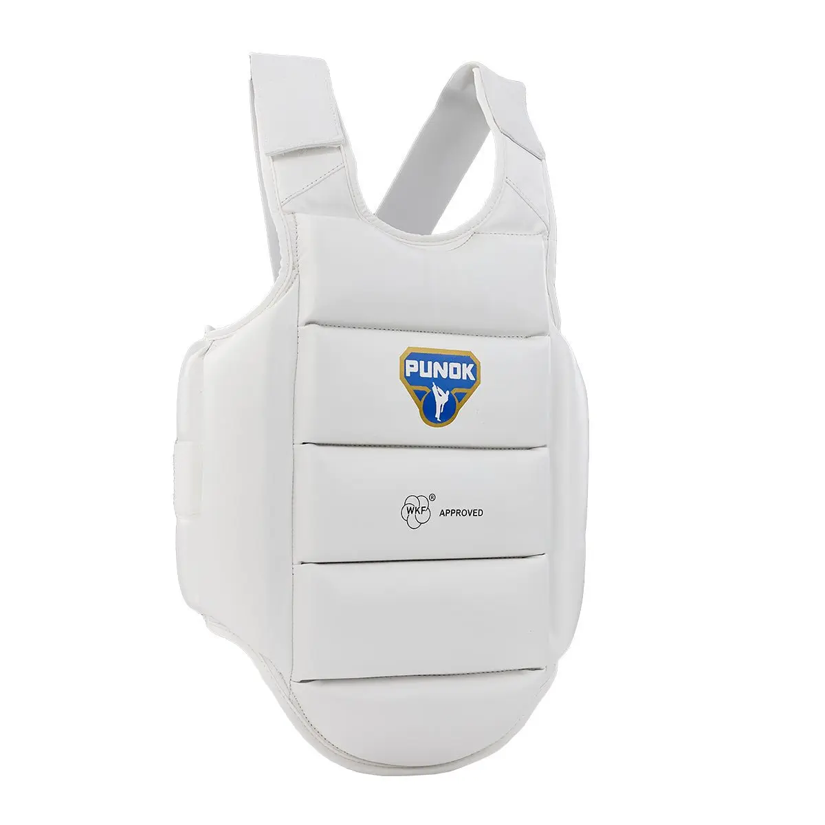 WKF Approved Youth Chest Protector, External EVA Foam Body Armor Vest with Extra Padding and Adjustable Closure for Kumite Combat Sports