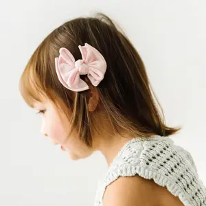 Baby Bling® 2pk Baby FAB® Clips soft nylon bow on pinch-clip