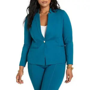 ELOQUII Women's Plus Size The Ultimate Stretch One-Button Blazer
