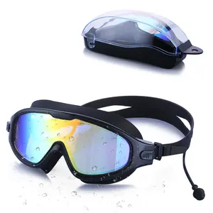 Swimming goggles 1pcs with box, swimming special wide view angle anti-eye water anti-fog anti-ultraviolet swimming goggles, men's women's teenage leak-proof swimming glasses