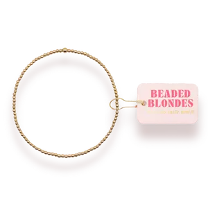 2MM Gold Beaded Bracelet