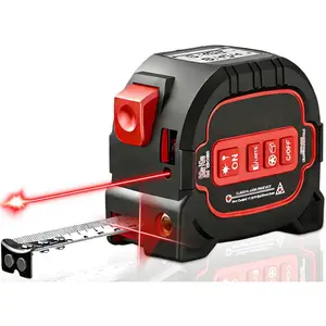 Tape Measure - 196ft Max Distance Meter & 16ft Measuring Tape, ±1/16", Type-C, Hook, 6 Mode for Construction