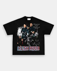 [Sale Up To 30%] Rush Hour V2 Movie Graphic Tee T-shirt Unisex Cotton Crewneck