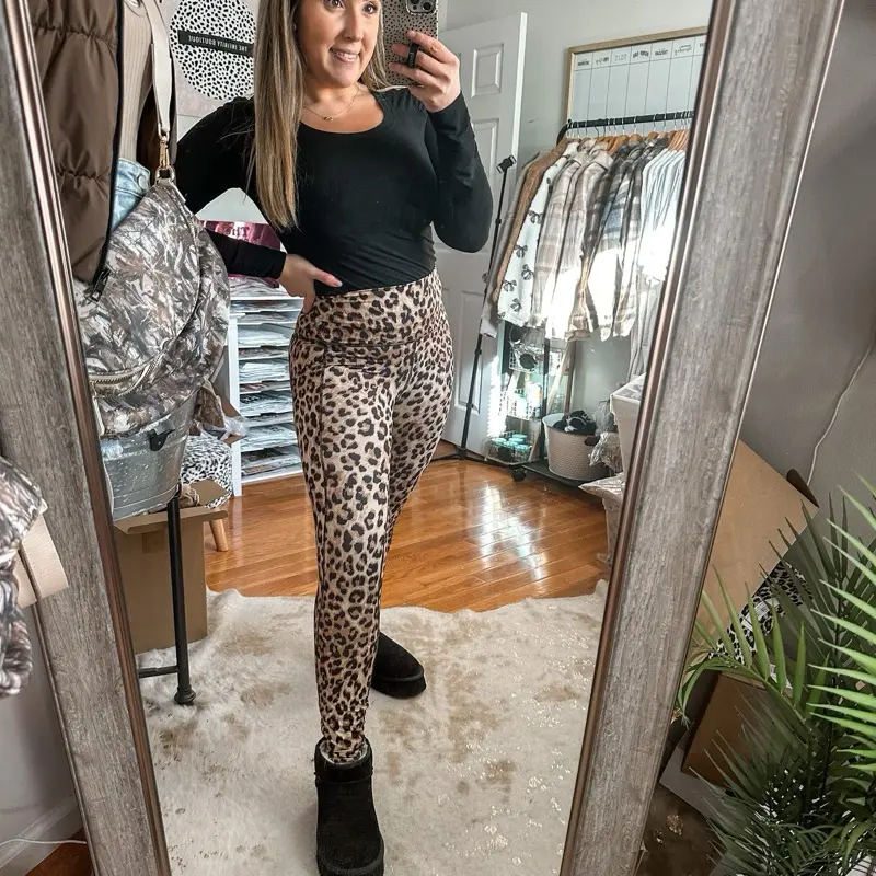 The Butter Basics Leopard High Waist Leggings