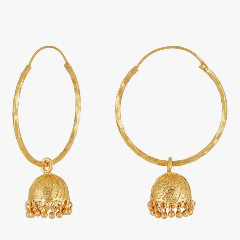 Gold Plated Hoop Jhumki earring