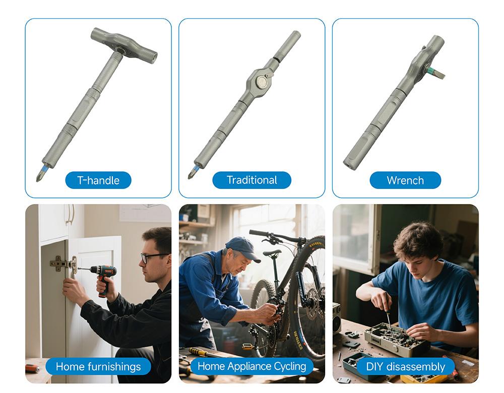 24 in 1 DIY Screwdriver Set, Switchable Shape Magnetic Screwdriver, Compact & Portable Ratchet Screwdriver Kit, Home Repair Tool Box for Daily Maintenance