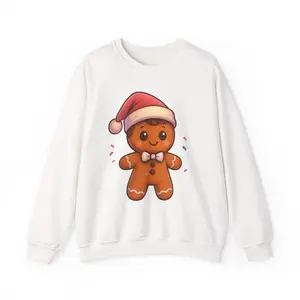 Gingerbread Boy Holiday Sweatshirt | Christmas Holiday Sweater | Afro Melanin Holiday | Gift for Black Men and Women