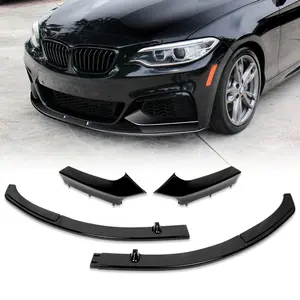 M-Sport-Style Front Bumper Lip Body Kit Spoiler Compatible with 2014 - 2021 BMW (F22/F23) 2-Series 220i 228i 230i M235i M240i Bumper (Fit M-Sport / M-Tech Bumper Only)