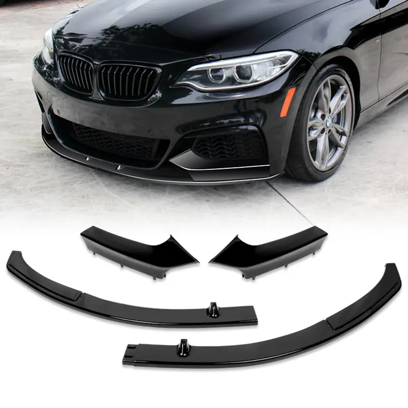 For BMW F22/F23 2Series 14-21 Carbon Look MP Style Front Bumper Lip For BMW F22/F23 2Series 14-21 Carbon Look MP Style Front Bumper Lip