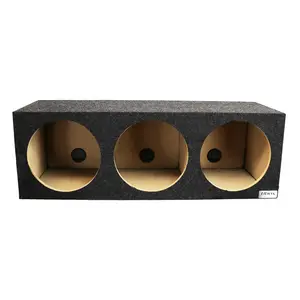 12 in Three Hole Sealed Subwoofer Enclosure Precision CNC-Cut, Premium MDF Construction. Proudly USA Made.