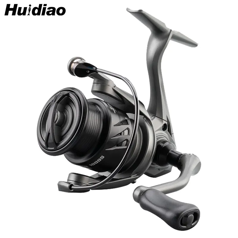 Huidiao ZQ Super Smooth Spinning Fishing Reel 1000-4000 Series Zero Play 5+1 Shielded Metal BB 5.2:1 Gear Ratio 11lb/5kg Max Drag Aluminum Alloy Spool / Handle for Lure Fishing Fishing Equipment