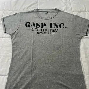 GASP INC. Basic Utility Tee Shirt - Army Inspired Design, 100% Cotton, Soft Fabric, Regular Fit, Distressed Prints, Contrast Stitches, Menswear Top