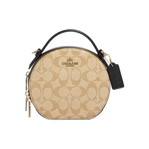 Coach Canteen Series Classic Double-Zip Monogram Crossbody Bag in Signature Canvas for Women