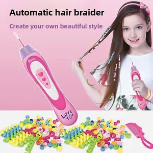 Creative beaded hair braiding tool, girls' accessory comb and braiding tool, holiday gift for girls with braided hair