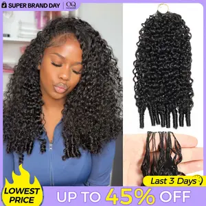 OQ HAIR Crochet Human Hair Burmese Curly Braiding Hair Bundles 50g Knotless Pre-Separated Invisible Crochet Hair Extensions #DealsForYouDays
