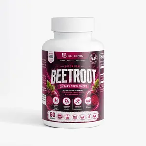 BoteInik Beetroot Dietary Capsule with Magnesium, Edible Healthcare Vitamin Supplement for Nitric Oxide Production Support, Normal Blood Pressure Promotion, and Oxygen Supply Enhancement