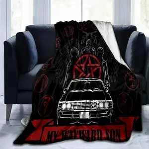 Movie Supernatural - Evil Power Printed Blanket, Fashion Warm Flange Blanket, Picnic Blanket, Bed Blanket,Christmas gift Warm Haven Textiles