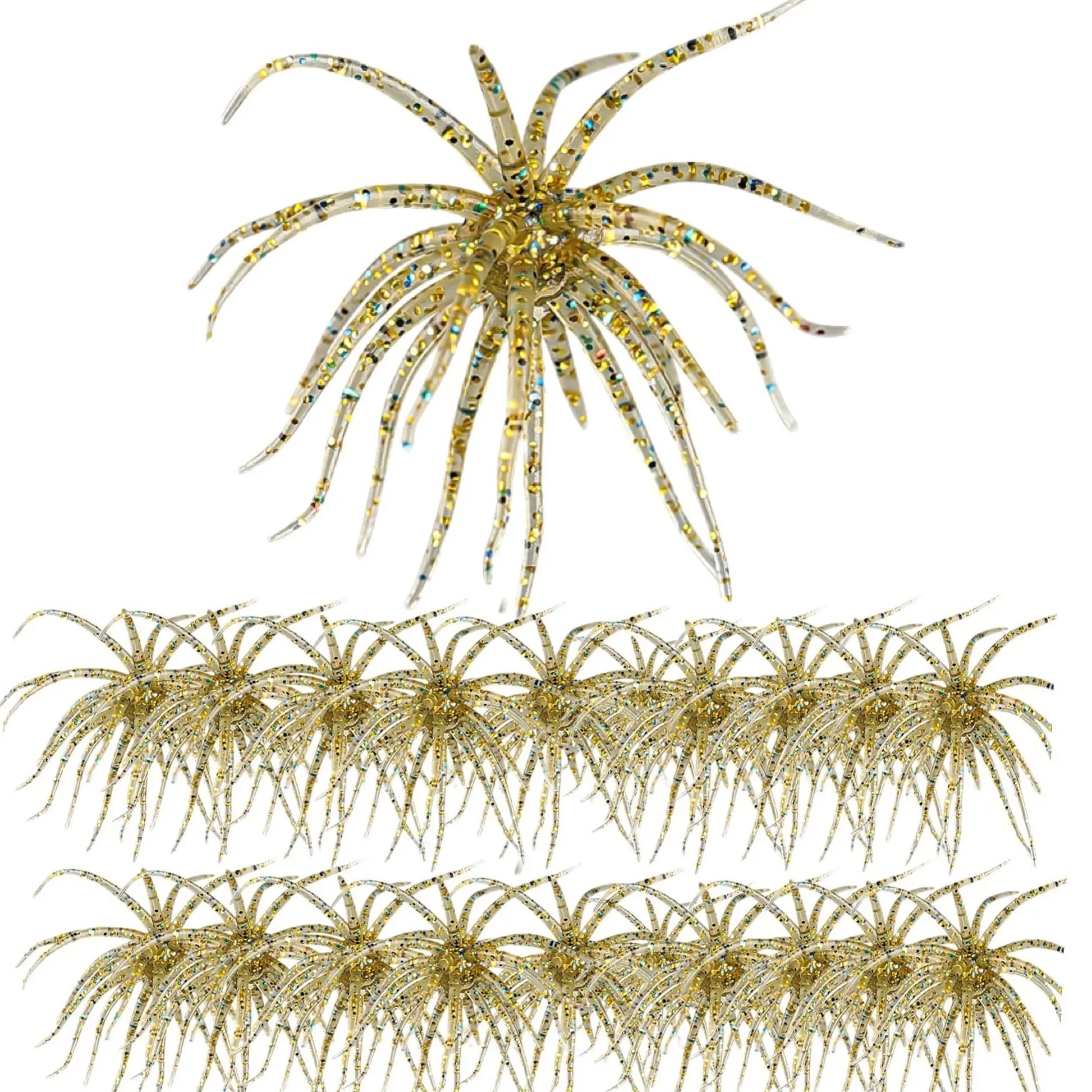 20PCS TPE Floating Biomimetic Sea Urchin Soft Bait, Artificial Fish Attractant for Bass Fishing, Leisure Outdoor Fishing Lures