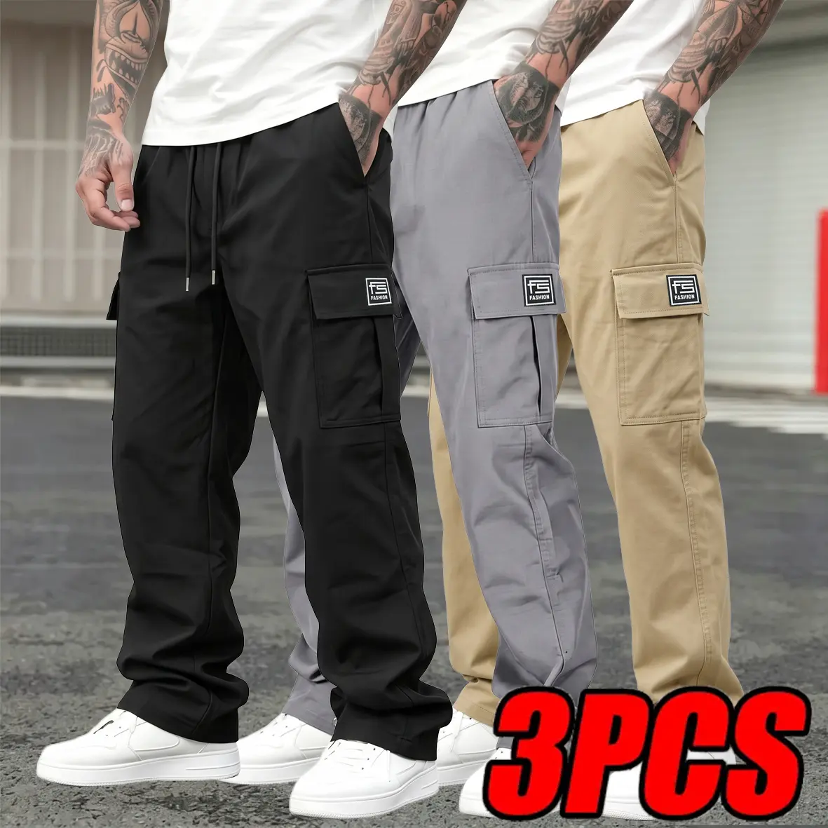 Men’s cargo pants, 3-pack; six colors available for mix-and-match; 511 tactical style with multiple pockets; long pants for everyday work.