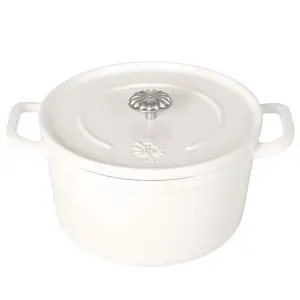 The Pioneer Woman 5-Quart Enameled Cast Iron Dutch Oven Pot with Lid, Linen