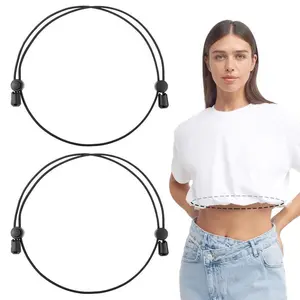 2pcs Shirt Tuck Band Women  Adjustable Tool For Sweater And Shirts Belly Leaking Elastic Crop Bands To Change The Style Of Your Tops Stays Belt