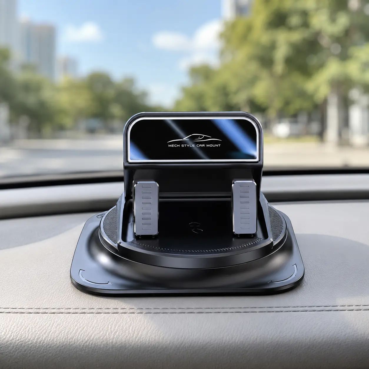 Car Phone Mount: 360° Rotatable, Strong Adhesive for Vehicle Use