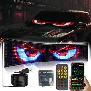 Demon Eye LED Flexible Screen Car Electronic Display, Soft Screen Car Decoration Light, USB Plug, APP Programmable, Universal for Trucks Cars Motorcycles, LED Lights