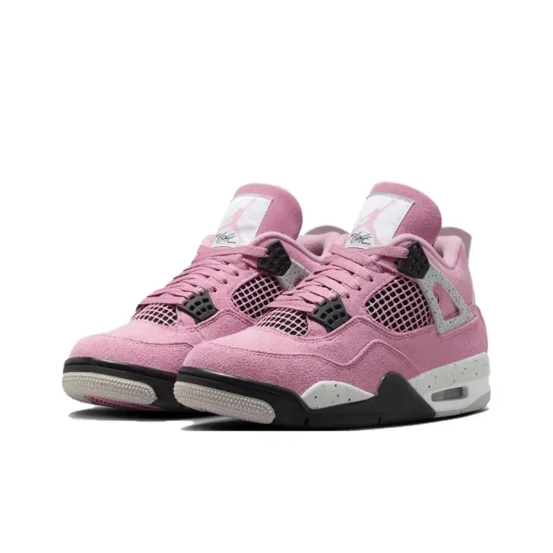 Pink-black vintage casual comfortable anti-slip and wear-resistant basketball shoes