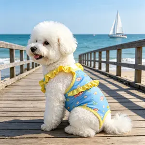 A Cute, Breathable, Elastic And Comfortable Dog And Cat Transformation Outfit With One-Piece Suspender Bikini Dog Vest Swimsuit Suitable For Spring And Summer Beach Vacations, Swimming Pools And Parties