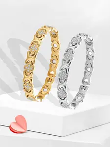 Women's Copper Magnetic Bracelet, Strong 3500 Gauss Magnet, Anxiety Relief & Stress Reduction, Unique Design, Elegant Jewelry Bracelet, Gift for Women