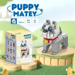 Puppy Matey Building Blocks, Cute Dog DIY Kit for Kids 6+, 92pcs Schnauzer Model, Educational Toy & Gift, Collectible Dog Breeds Set