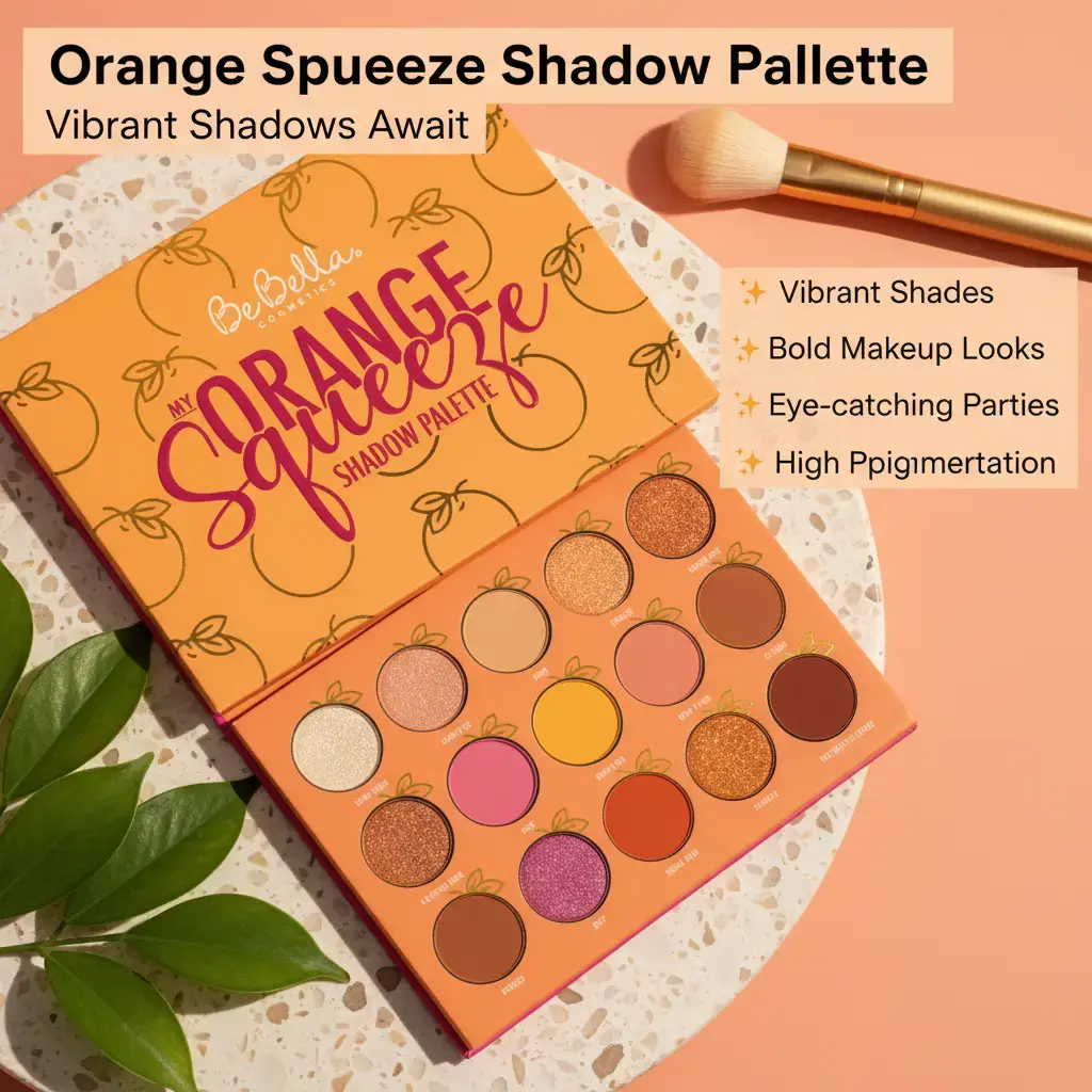 Be Bella My Orange Squeeze Shadow Palette - Vibrant Shades for Bold Makeup Looks