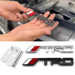 TRD Emblem Front Grille and 3D Metal Rear Badge for Toyota Highlander 2015 2016 2017 2018 2019 2020 2021