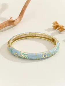 Women 1pc Leaf Decor Bangle Bracelet Jewellery