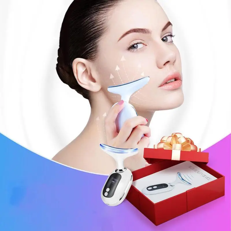 Multifunctional Facial Massager Neck Massager, 1 Count Neck Beauty Product, Neck Face Lifting Tool Massagers for Neck, Vibrating Heating Facial Beauty
