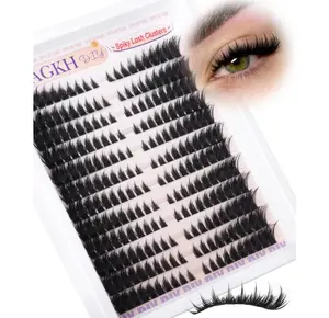 Wispy Lash Clusters with Spikes Fox Eye Eyelash Clusters Natural 7-16mm Anime Individual Eyelashes Cat Eye Lashes Manga Eyelash Extension C Curly DIY Doll Cluster Eyelash Extensions 240Pcs