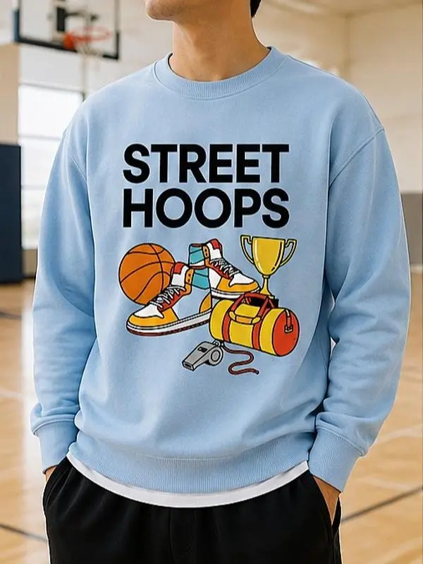 Unisex Street Hoops Sneaker Graphic Tshirt Hoodie Sweatshirt Casual Crewneck Streetstyle Aesthetic Basic Tee