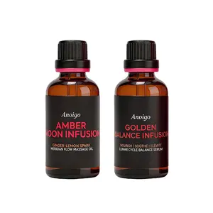 All-Natural Botanical Skincare Essential Oil Menstrual Relief Set: 1 bottle of 50ml cinnamon essential oil + 1 bottle of 50ml ginger essential oil