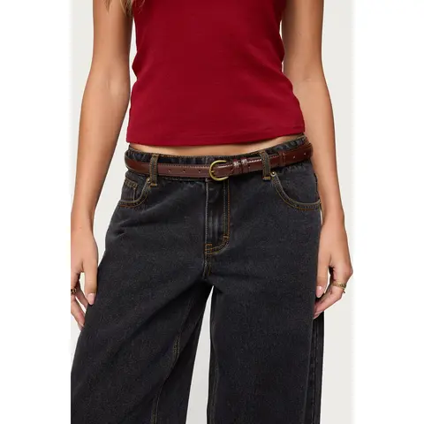 Goldey Faux Leather Belt