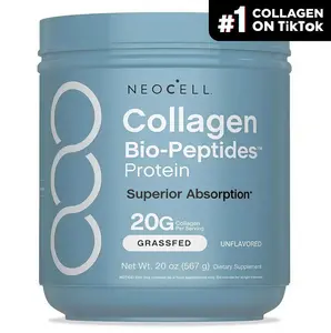 NeoCell Collagen Bio-Peptides Powder 20oz - Grassfed Protein Supplement - Advanced with 18 Essential Amino Acids