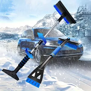 Snow Shovel Classic Upgrade Version Extendable Rotating Car Snow Brush, Car Cleaning Supplies, Glass Cleaning Tool, Multi-Functional Ice Scraper, Window Deicer