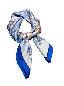 Women's Casual Plant Print Floral Embroidered Scarf, Breathable Multifunctional Headband/bandana/scarf/purse Accessory, Versatile Hair Accessory for All Seasons Headscarf
